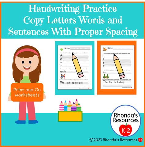 Handwriting Practice Copy Letters Words And Sentences With Proper ...