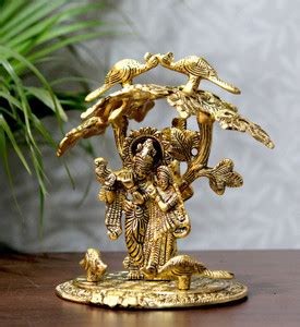 Craft Junction Handcrafted Lord Radha Krishna Playing Basuri Under Tree ...