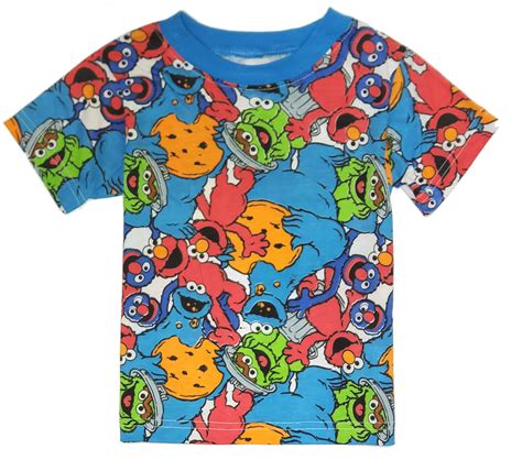 Buy Sesame Street Elmo Menino rosto vermelho Camiseta Manga Curta 12 M ...