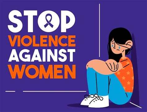 Stop violence against women vector illustration | Premium Vector
