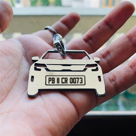 Buy Customized Number Plate Car Keychain Online at the Best Price