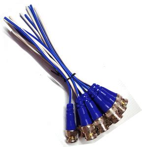 TAAPSEE 20 Pieces BNC Connector with Copper Wire Moulded Blue White ...