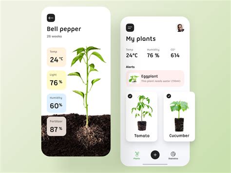 Plants monitoring app | Mobile app design inspiration, Plant app, App ...