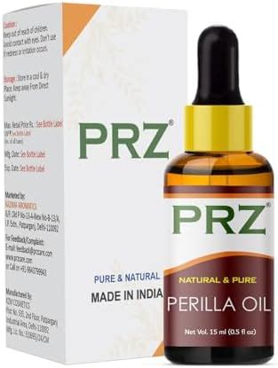PRZ Perilla Seed Cold Pressed Carrier Oil - Pure Natural Therapeutic ...