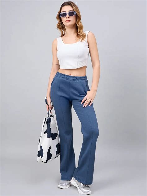 Indigo Flared Sweatpants Warm & Stylish – 98degreenorth