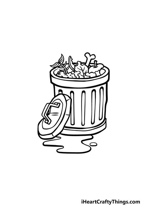 How To Draw A Simple Trash Can at Laura Shann blog