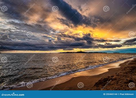 Sunset in the Rainy Season in Thailand S Pattaya Region Stock Photo - Image of rainy, shore ...