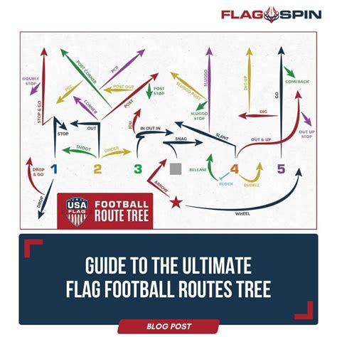 Here is a list of 33 flag football routes, a football route tree that ...