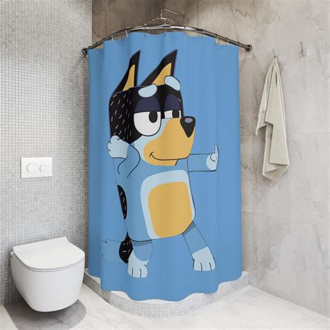 Bluey Shower Curtains - Bathroom Decor, Water-resistant Bath Curtain ...