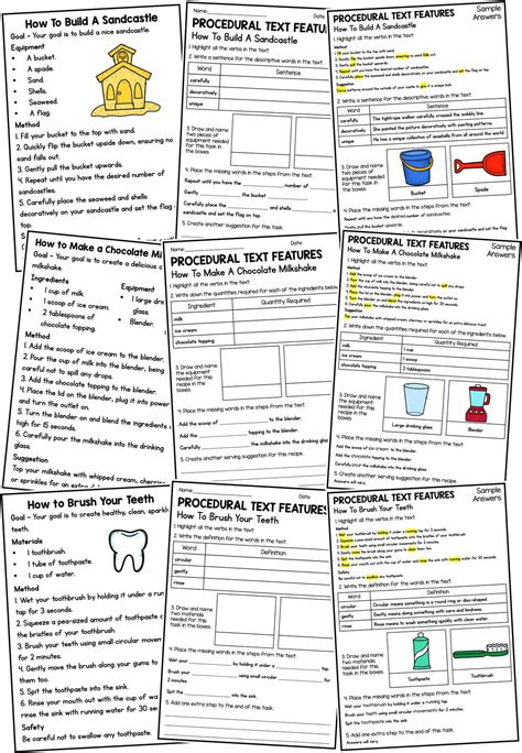 Image result for Procedural Text First Grade