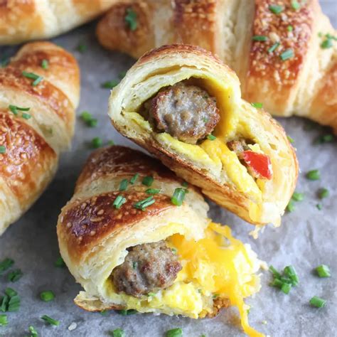 Easy Breakfast Crescent Roll Ups - Sausage, Egg & Cheese - Recipes by Clare