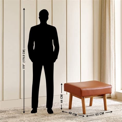 Buy Amanda Half Leather Foot Stool - Tan from Home Centre at just INR ...