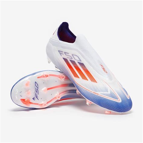 adidas F50 Elite Laceless Firm Ground - Ftwr White/Solar Red/Lucid Blue ...