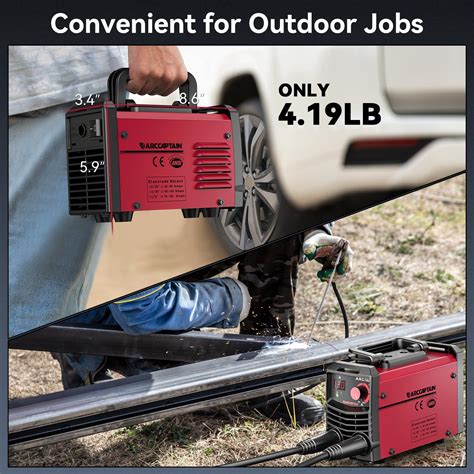 Arccaptain 130 Welder ARCCAPTAIN Mini Stick Welder 130A, ARC Welding Machine 110V, Lightweight ...