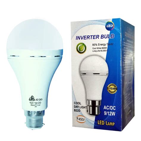 Buy ALQO 12 Watt AC DC Inverter LED Emergency Bulb (White_ALQO02 ...
