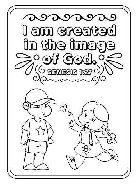 Printable Bible Verse Coloring Pages For Kids God Created Me | Bible ...