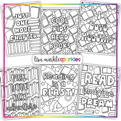 Free Reading Coloring Pages Printable PDF - Lisa Markle Sparkles ...