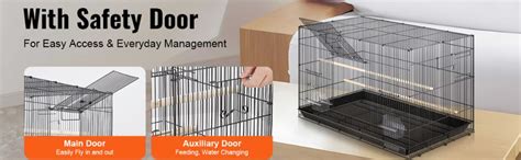Buy VAYINATO Iron 2 Feet (24 Inch) Black Color Birds Cage For Budgies ...
