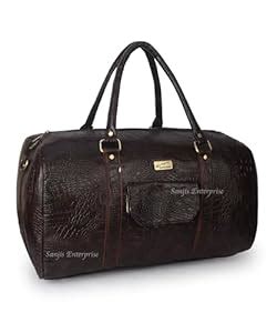 Buy Sanjis Enterprise Brown Textured Faux Leather Stylish & Spacious ...