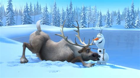 Frozen Friends Olaf & Sven HD Wallpaper