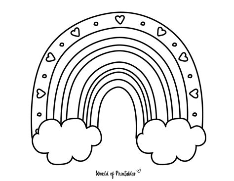 Rainbow Color Printable - Coloring Pages Of Rainbows printable rainbow ...