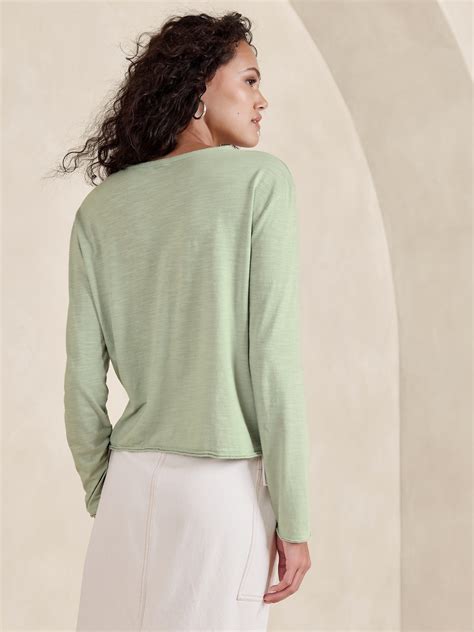 Slub Cropped T-Shirt | Banana Republic