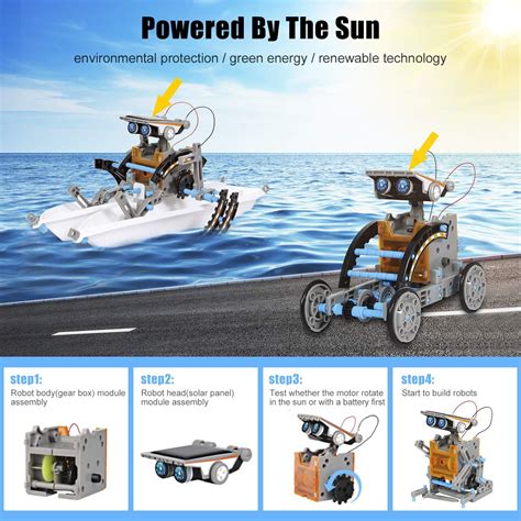 Buy AoHu 12-in-1 Science Solar Robot Kit for Kids,STEM Educational DIY ...