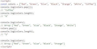 Image result for Array Pop Method. JavaScript