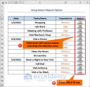Image result for Remove Check Box in Excel