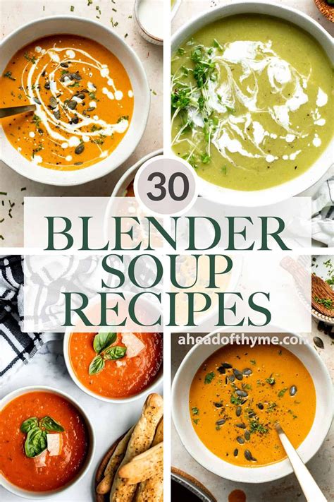 30 Blender Soup Recipes | Recipe | Soup recipes, Pureed food recipes ...