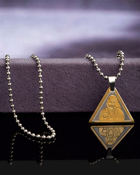 Sai Baba Dual Tone Pendant from Faith and Trust – VOYLLA