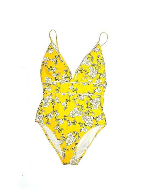 Cupshe Floral Yellow One Piece Swimsuit Size L - 31% off | thredUP