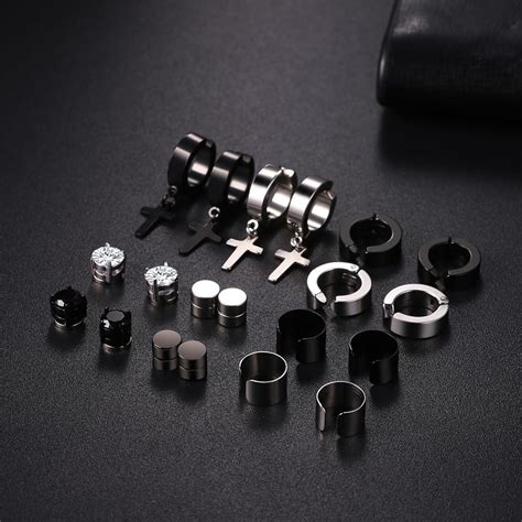 Magnetic Clip On Earrings 8mm Stainless Steel Magnetic Clip-On Ear ...