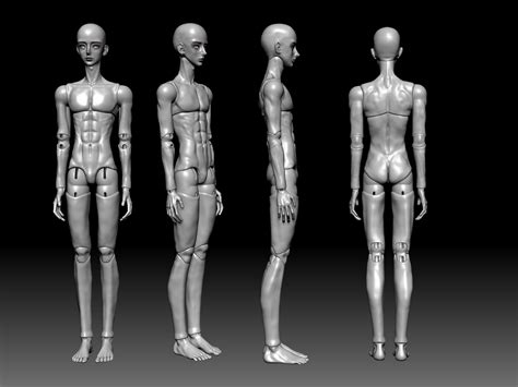 Файл 3D BJD шарнирная кукла STL мужская модель мальчика・Шаблон для 3D ...