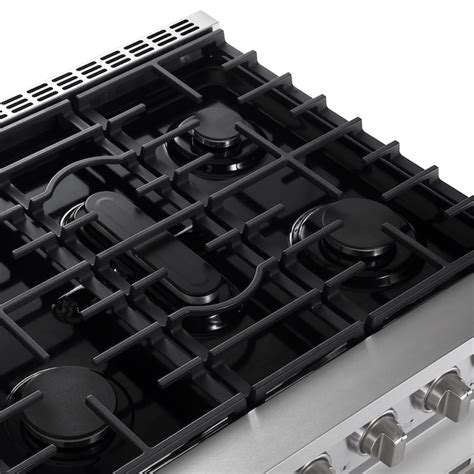 Empava 30-in 5 Burners 4.5-cu ft Convection Oven Slide-in Natural Gas ...