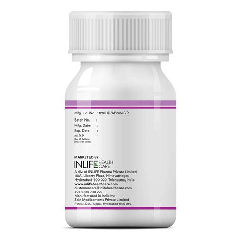 Buy INLIFE VITAMIN B12 1500 MCG WITH B1 B5 B6 FOLIC ACID INOSITOL ...