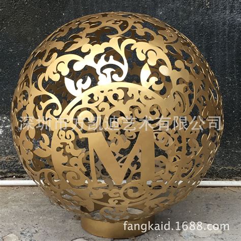 金属雕塑_现代城市火龙不锈钢空心球 焊接镂空球雕塑装饰大型圆球摆件 - 阿里巴巴