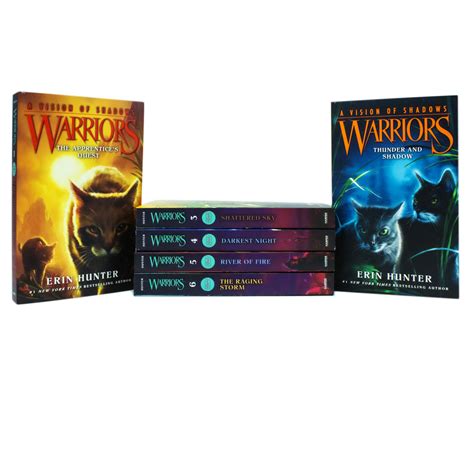 Warriors Cat A Vision of Shadows Series Books 1 - 6 Series 6 Collectio ...
