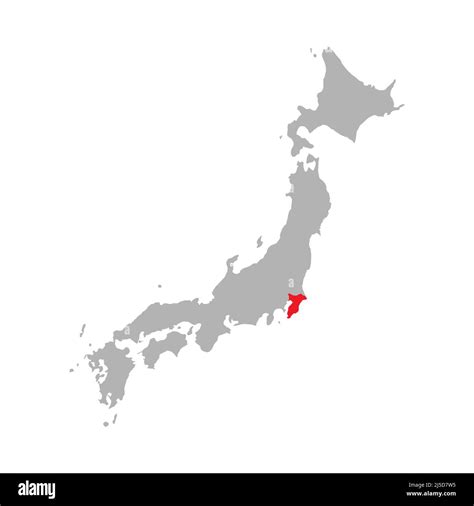 Chiba prefecture highlighted on the map of Japan Stock Vector Image & Art - Alamy