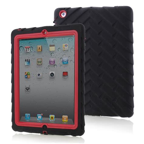 Gumdrop Cases Drop Tech Rugged Case for Apple iPad 2/3/4 (Black-Red ...