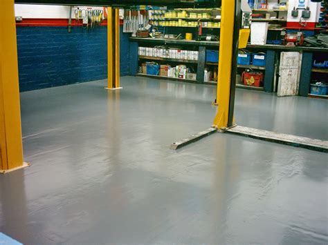 Floor Painters Ltd: Polyurethane self level screed to bosch garage