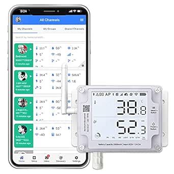 UbiBot GS1-A Smart WiFi Thermometer Hygrometer, IP65 Temperature ...