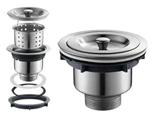 Stainless Steel Kitchen Sink Strainer Coupling with Removable ...