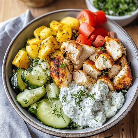 Easy Greek Chicken Tzatziki Bowls Recipe to Try Now