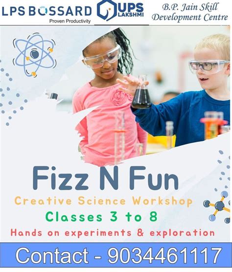 Fizz N Fun Science Workshop, Shaheed Madan Lal Dhingra Community Center ...
