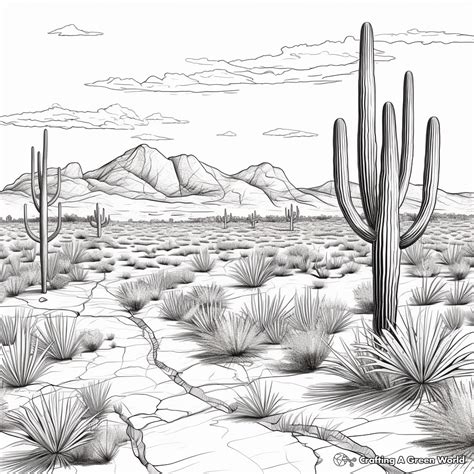 Desert Coloring Page