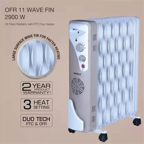 Havells OFR 11 Wave Fin Oil Filled Room Heater HESTIO – Electronic Paradise