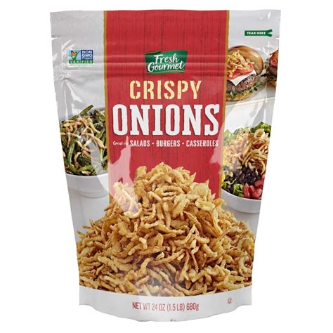 Fresh Gourmet 24 oz Pack of Lightly Salted Crispy Fried Onions ...