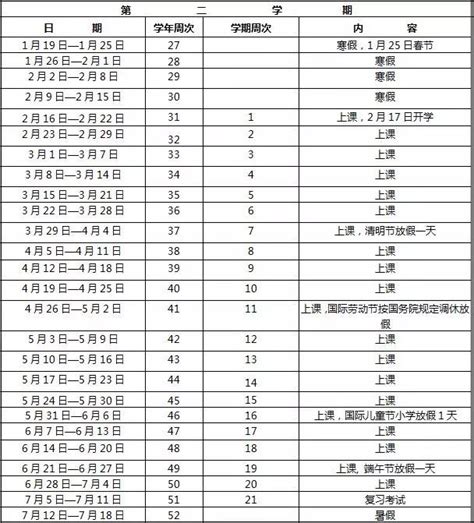 2019-2020学年广东省东莞中小学校历安排公布(2)_教育新闻_奥数网