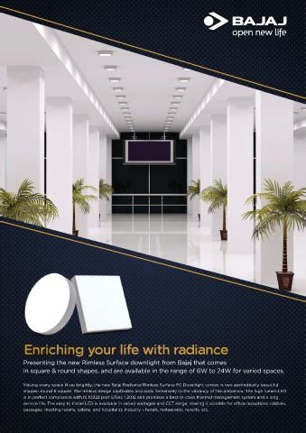 Page 1 - Bajaj Radiance Rimless Surface PC Downlight